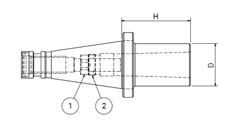 Оправка ISO40 DIN2080 H50 CM1 FRESE